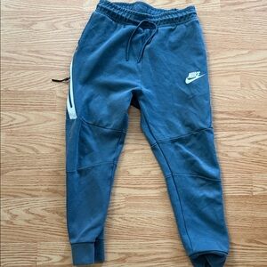 Nike Kids Navy Joggers with White Logo
